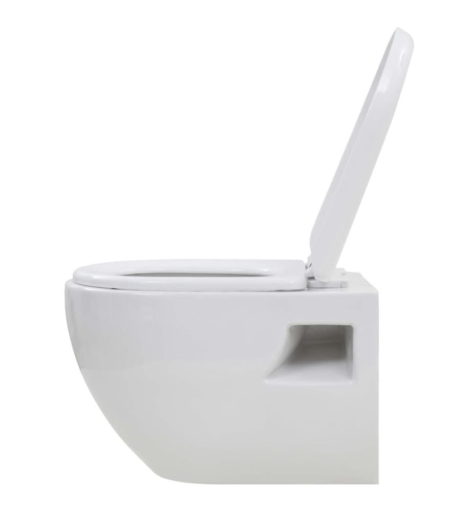 Hänge-Toilette mit Einbau-Spülkasten Keramik Weiss