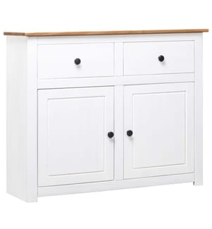 Sideboard Weiss 93x40x80 cm Kiefernholz Panama