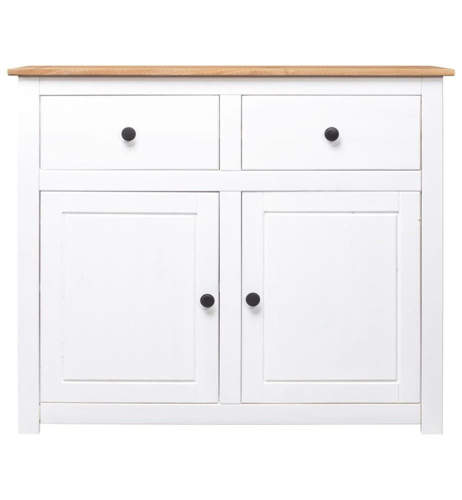 Buffet Blanc 93x40x80 cm Pin Gamme Panama