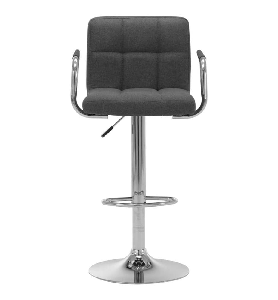 Barhocker 2 Stk. Dunkelgrau Stoff