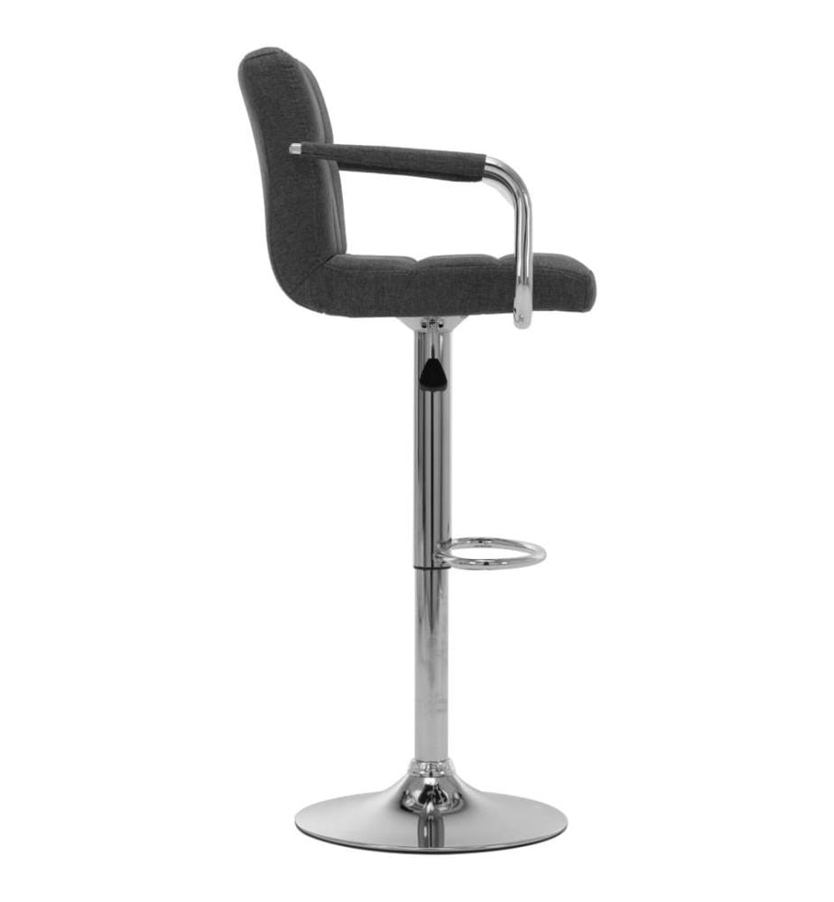 Barhocker 2 Stk. Dunkelgrau Stoff