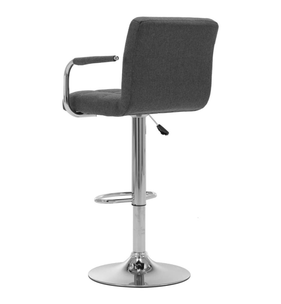 Barhocker 2 Stk. Dunkelgrau Stoff