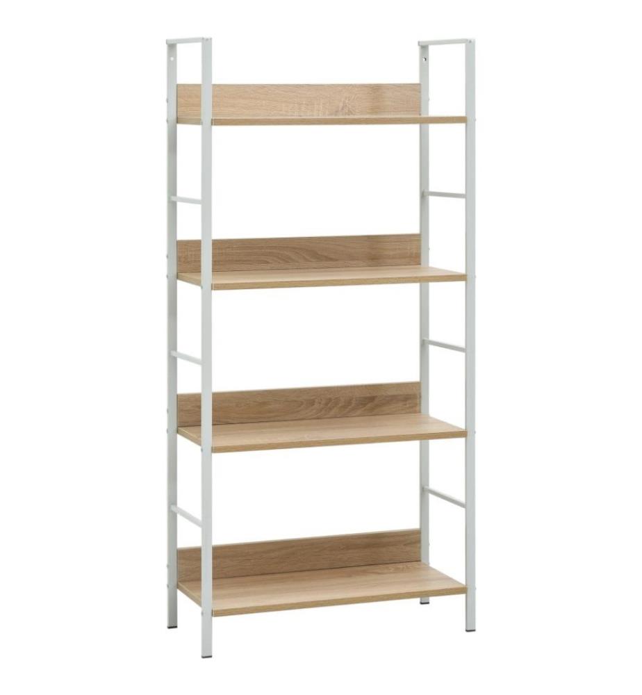 Bücherregal 4 Regalböden Eiche 60×27,6×124,5 cm Holzwerkstoff