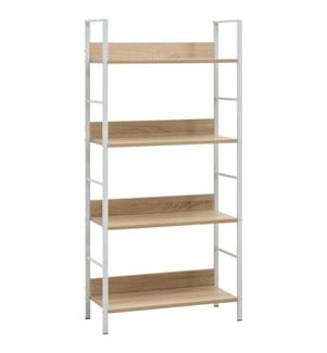 Bücherregal 4 Regalböden Eiche 60×27,6×124,5 cm Holzwerkstoff