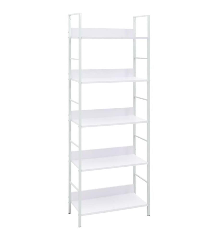 Bücherregal 5 Regalböden Weiss 60x27,6x158,5 cm Holzwerkstoff