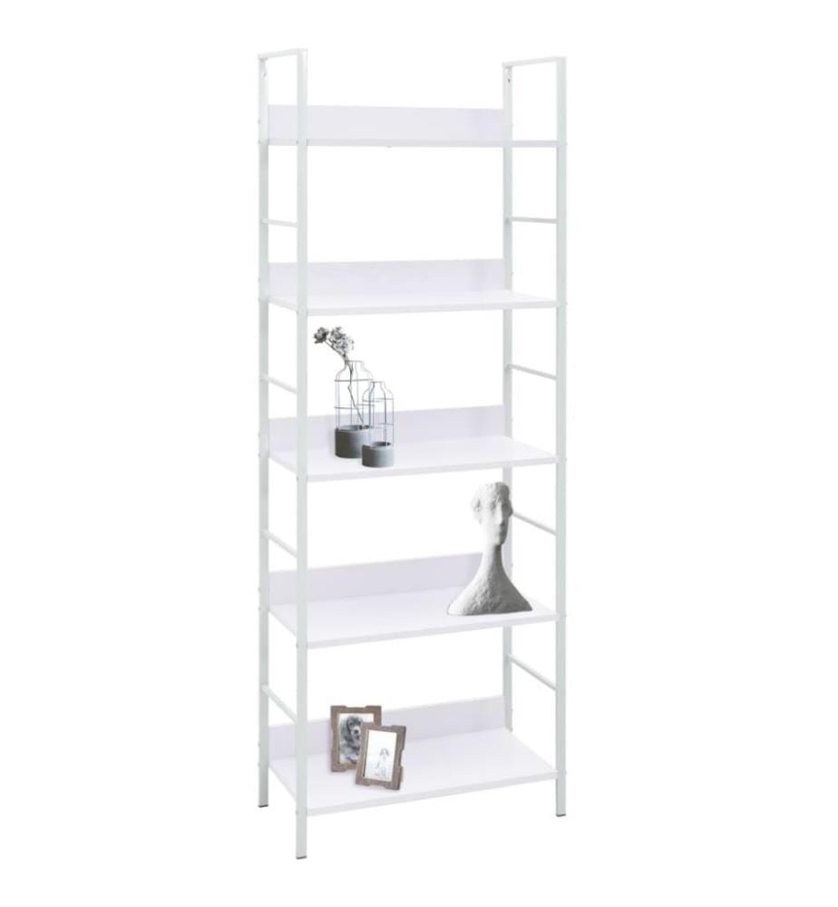 Bücherregal 5 Regalböden Weiss 60x27,6x158,5 cm Holzwerkstoff