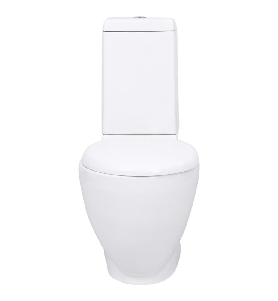 WC Keramik-Toilette Badezimmer Rund Senkrechter Abgang Weiss