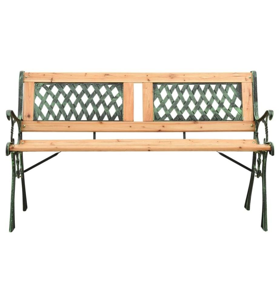 Gartenbank 122 cm Gusseisen und Massivholz Tanne