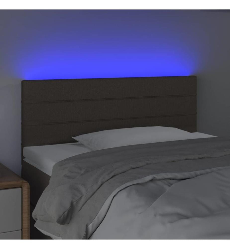 Tête de lit à LED Taupe 90x5x78/88 cm Tissu