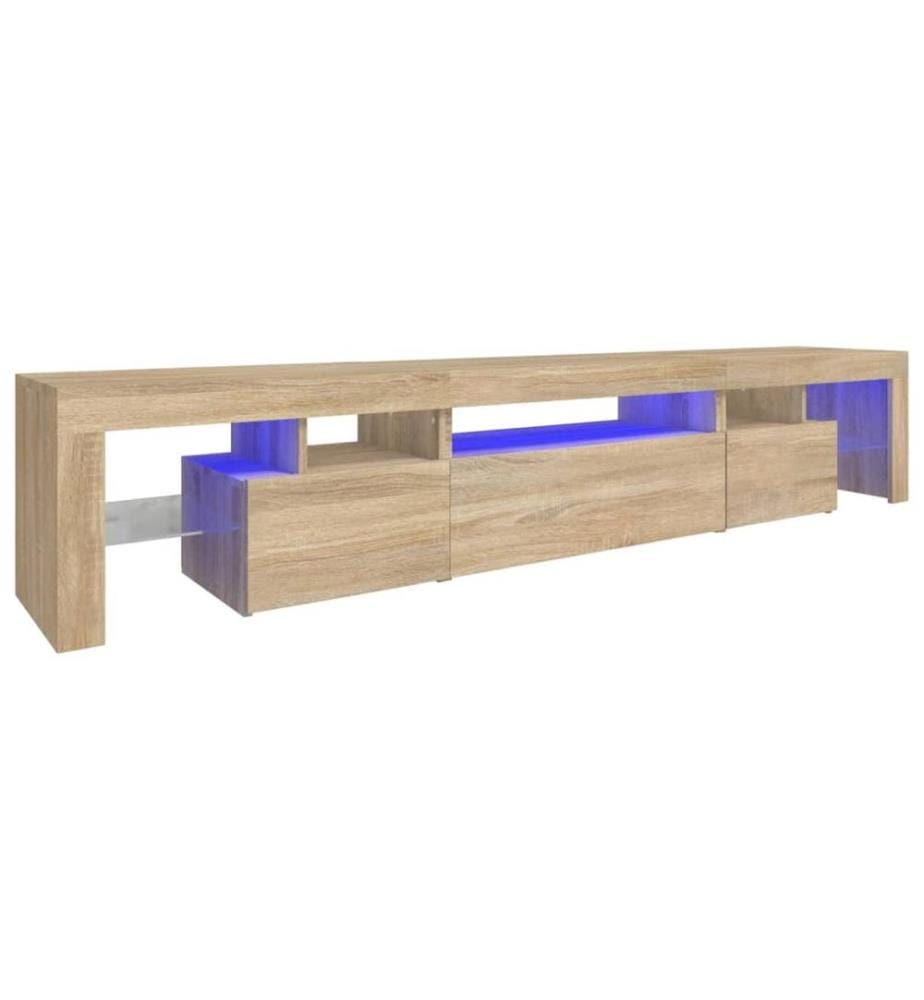 TV-Schrank mit LED-Leuchten Sonoma-Eiche 215x36,5x40 cm
