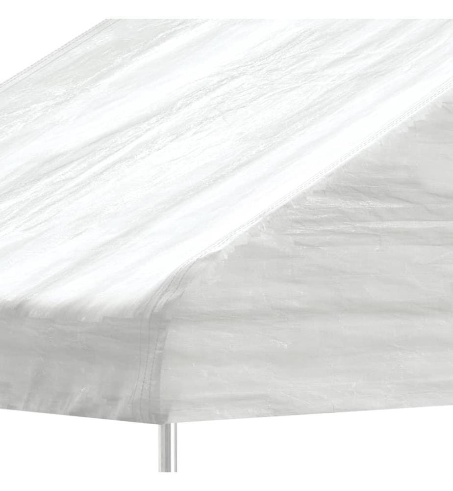 Belvédère avec toit blanc 4,46x2,28x2,69 m polyéthylène