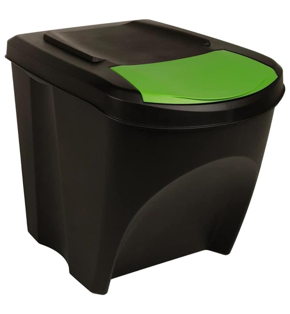 Stapelbare Mülleimer 3 Stk. Anthrazit 75 L