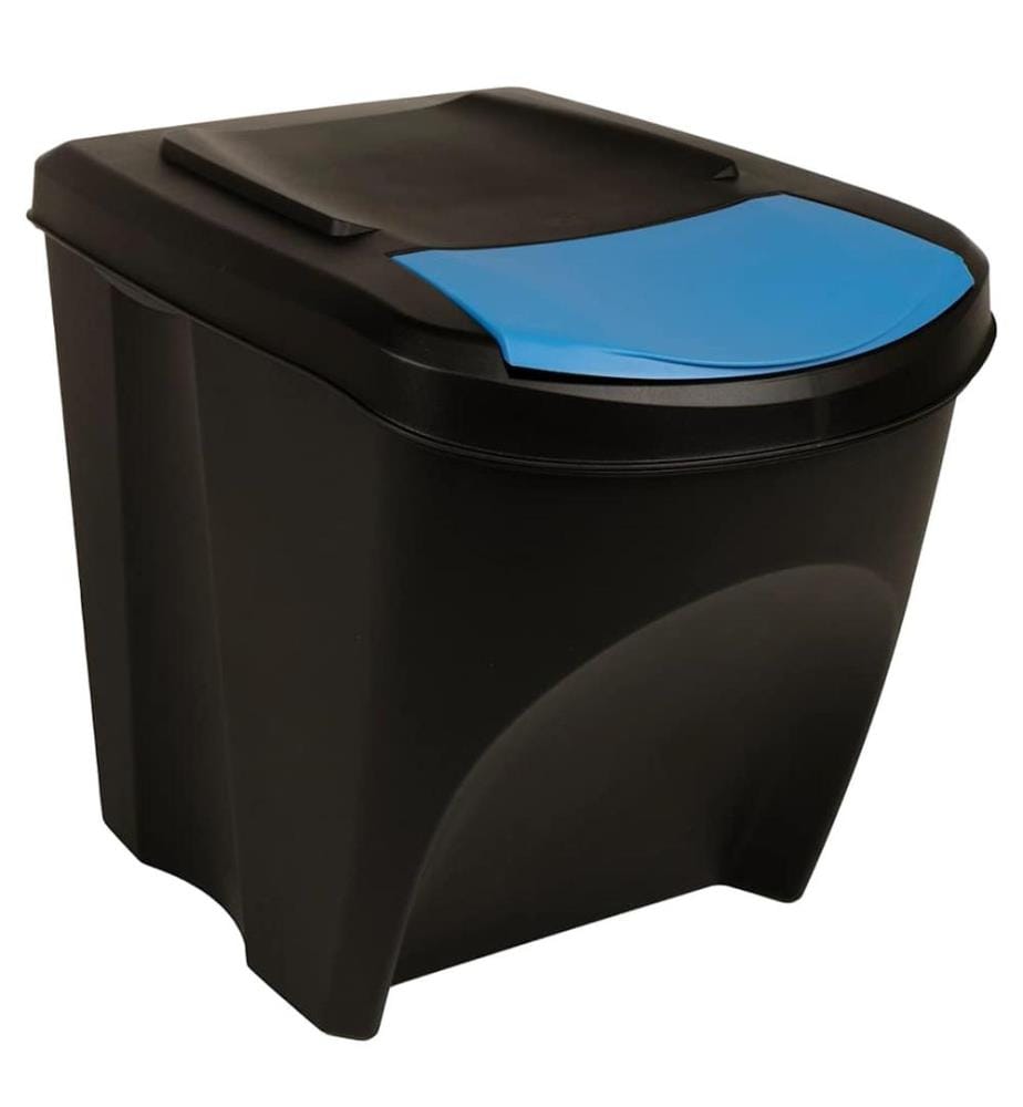 Stapelbare Mülleimer 3 Stk. Anthrazit 75 L