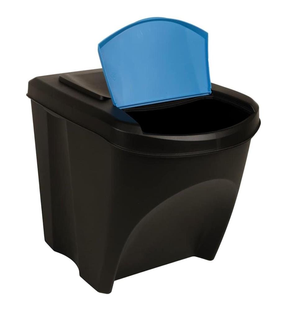 Stapelbare Mülleimer 3 Stk. Anthrazit 75 L