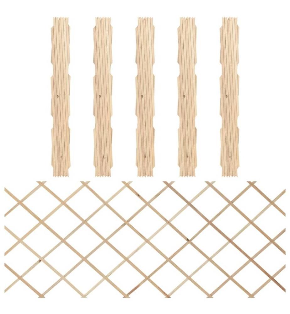Clôtures en treillis 5 pcs Bois de sapin massif 180x80 cm