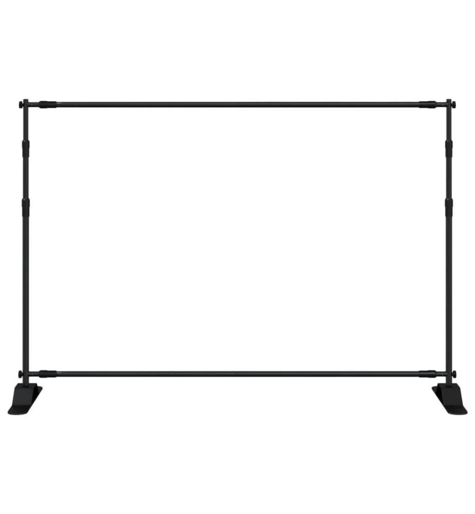 Supports de toile de fond 2 pcs noir 305x243 cm acier