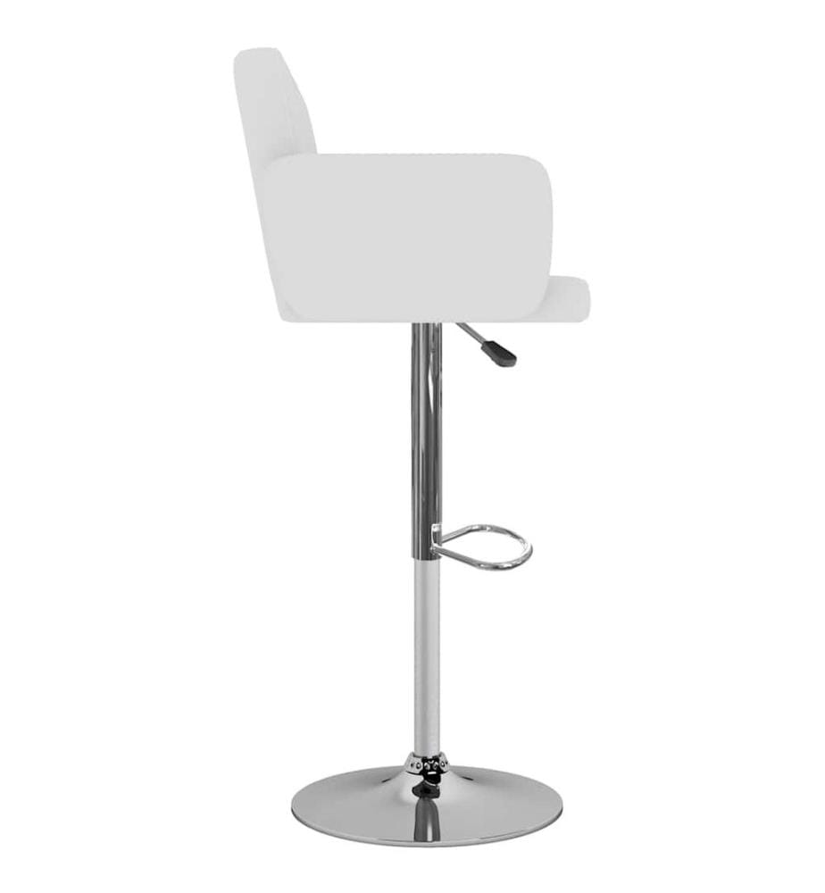 Barhocker 2 Stk. Weiss Kunstleder