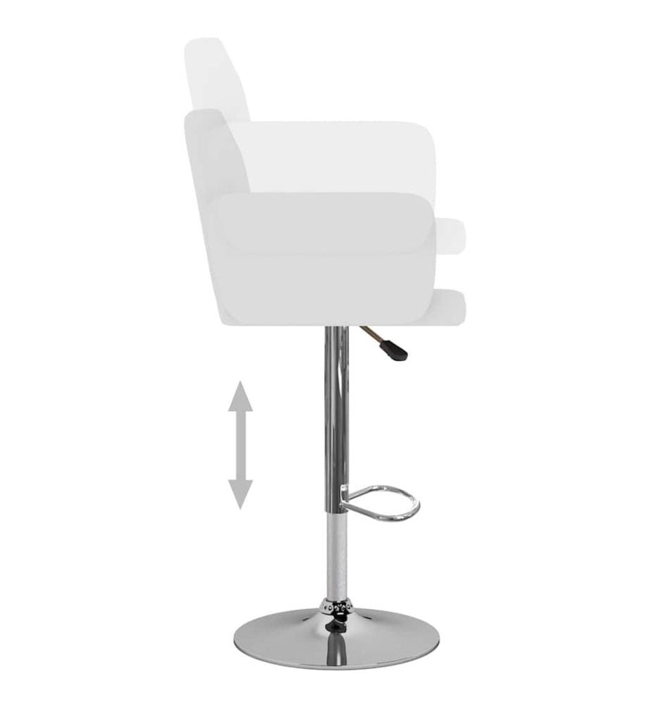 Barhocker 2 Stk. Weiss Kunstleder