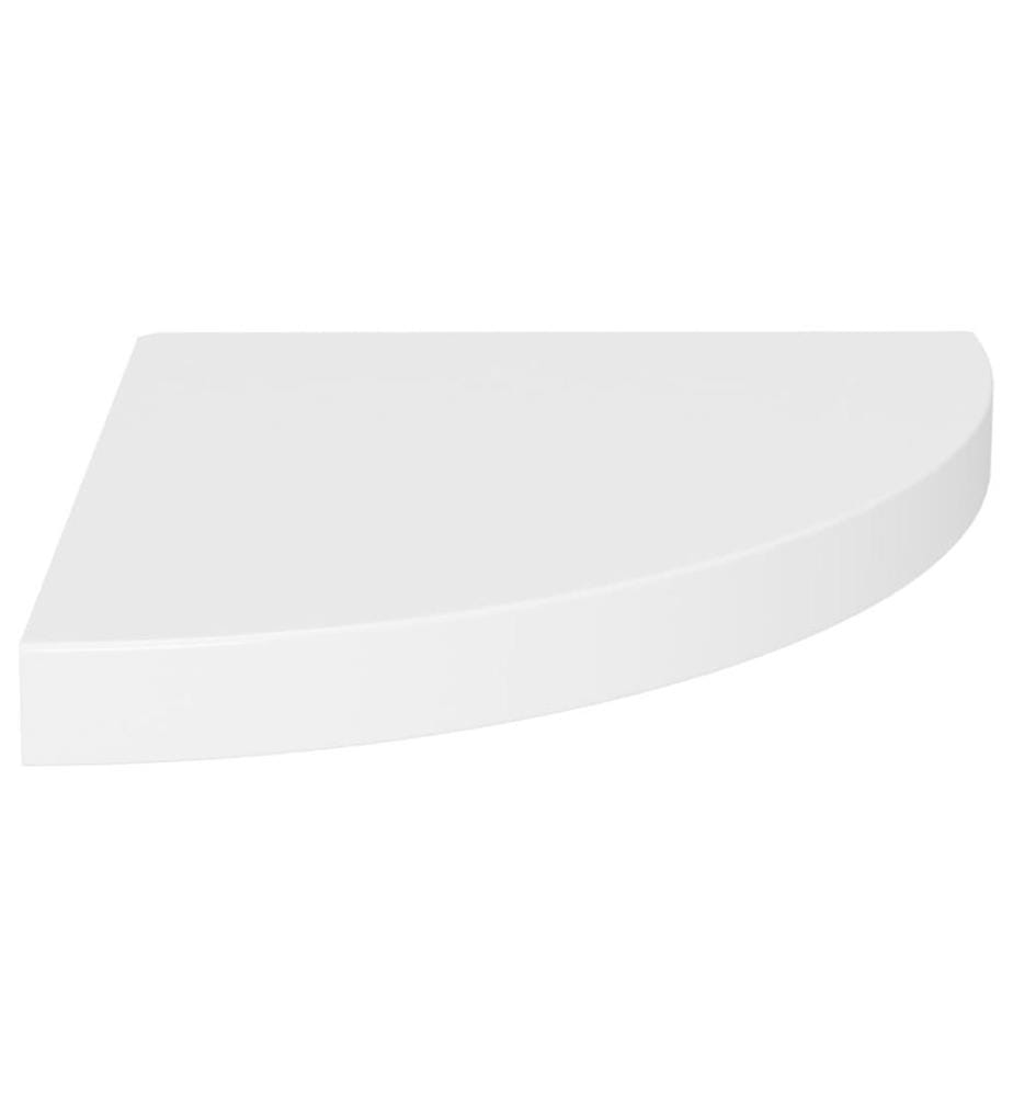 Eck-Schweberegale 4 Stk. Weiss 35x35x3,8 cm MDF