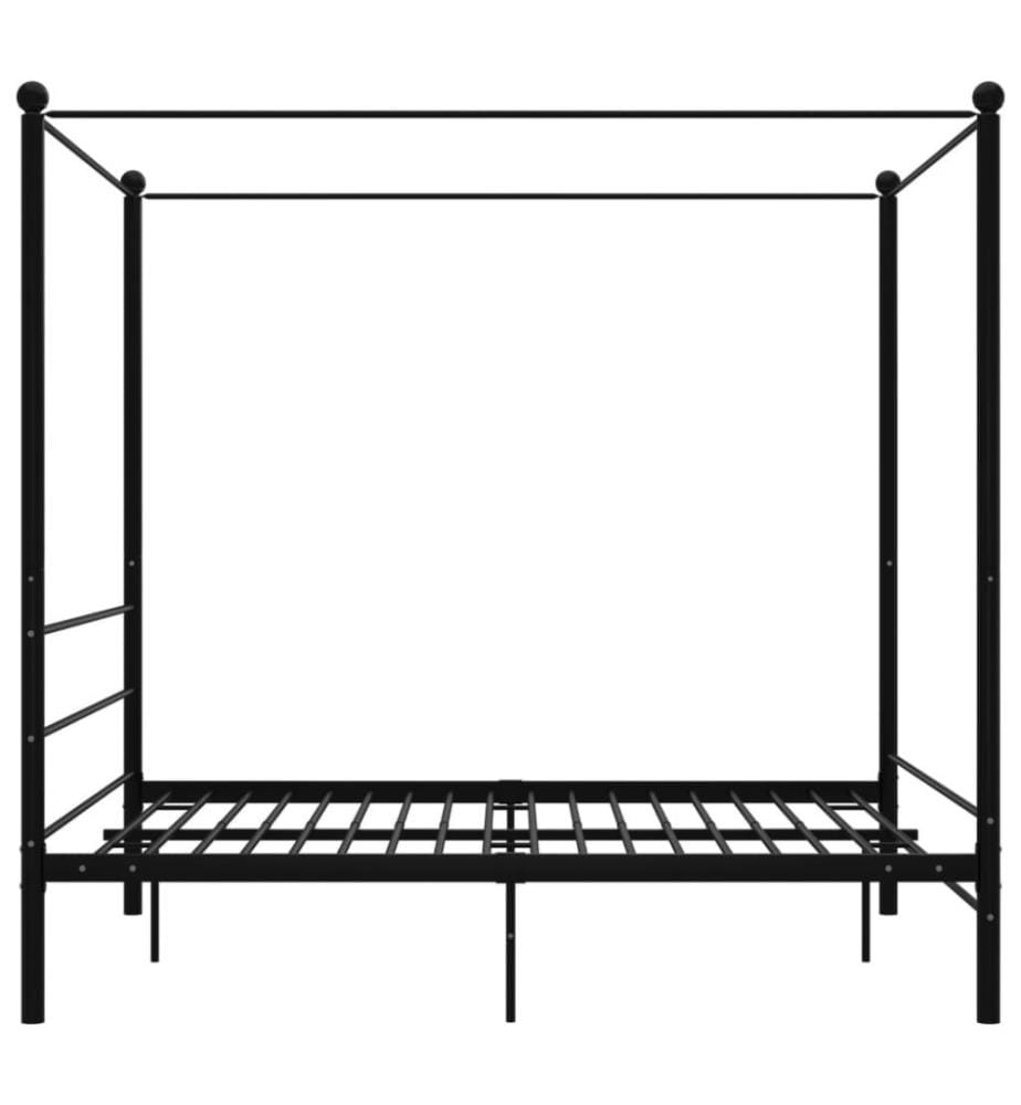 Himmelbett Schwarz Metall 160x200 cm