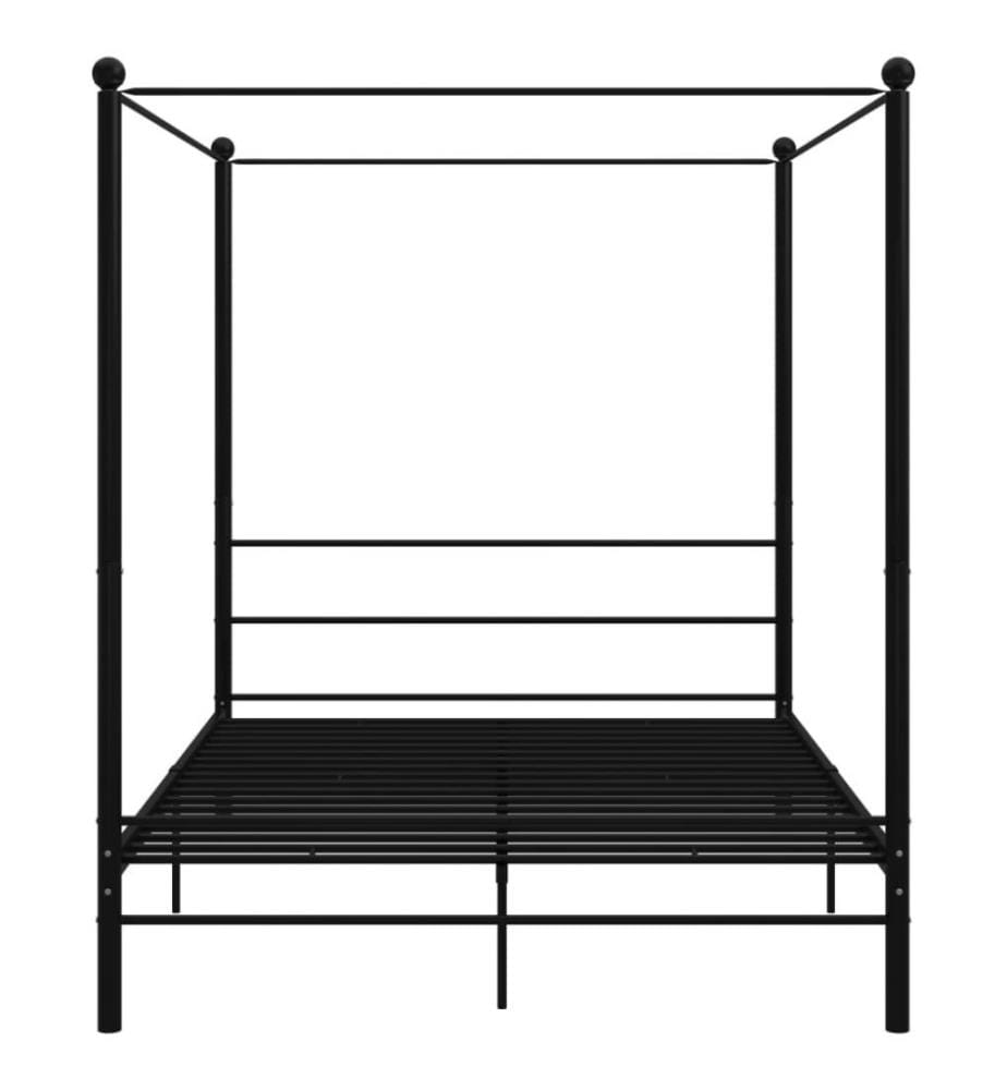 Himmelbett Schwarz Metall 160x200 cm