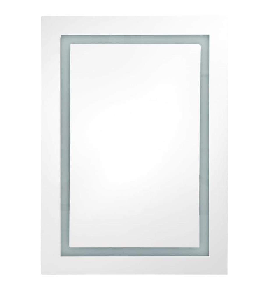 Armoire de salle de bain à miroir LED 50x13x70 cm