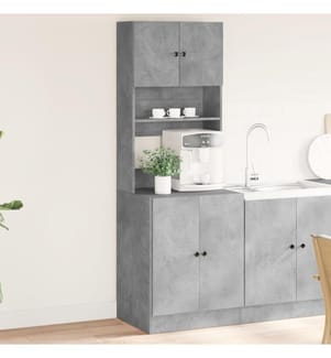 Küchenschrank Betongrau 60x50x180 cm Holzwerkstoff