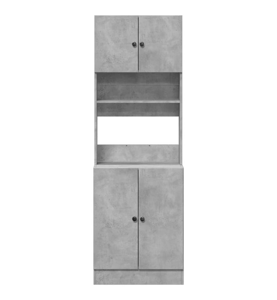 Küchenschrank Betongrau 60x50x180 cm Holzwerkstoff
