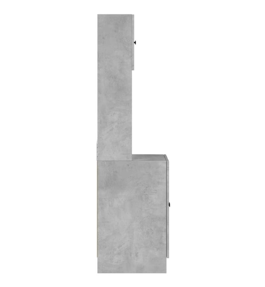 Küchenschrank Betongrau 60x50x180 cm Holzwerkstoff