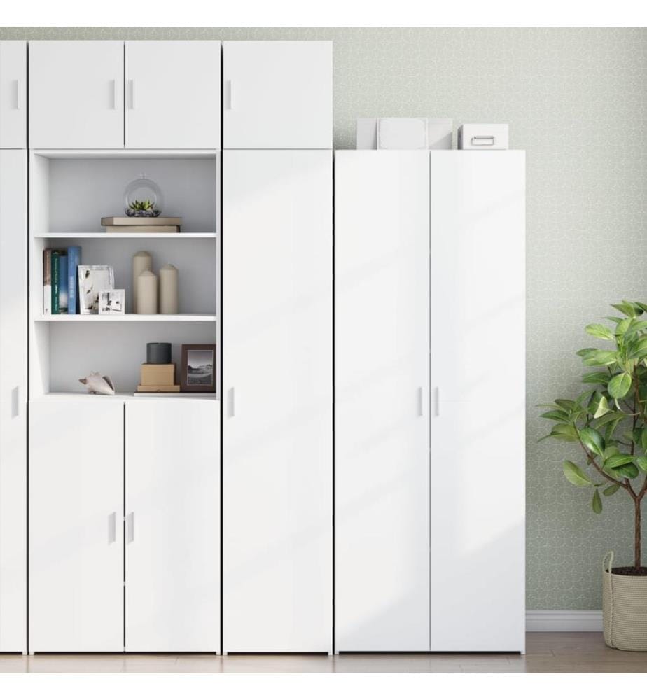Hochschrank Schmal Weiss 40x42,5x225 cm Holzwerkstoff