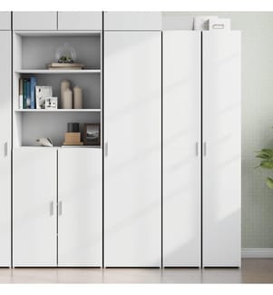 Highboard Weiss 45x42,5x185 cm Holzwerkstoff