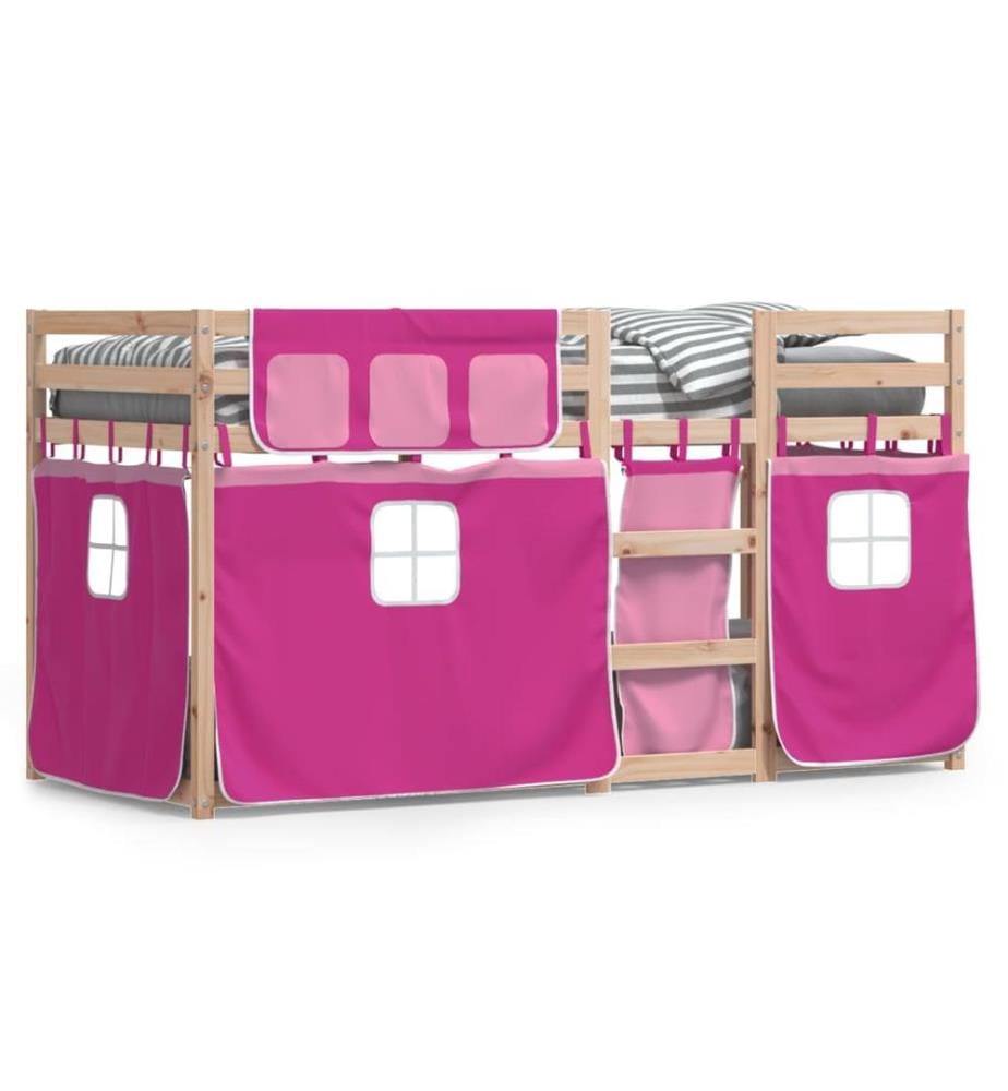 Lit superposé sans matelas 90x190 cm bois de pin massif