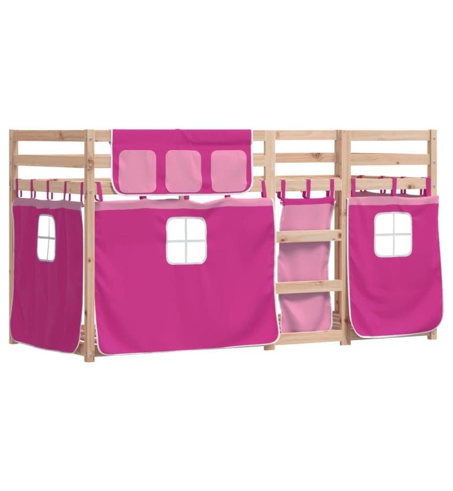 Lit superposé sans matelas 90x190 cm bois de pin massif