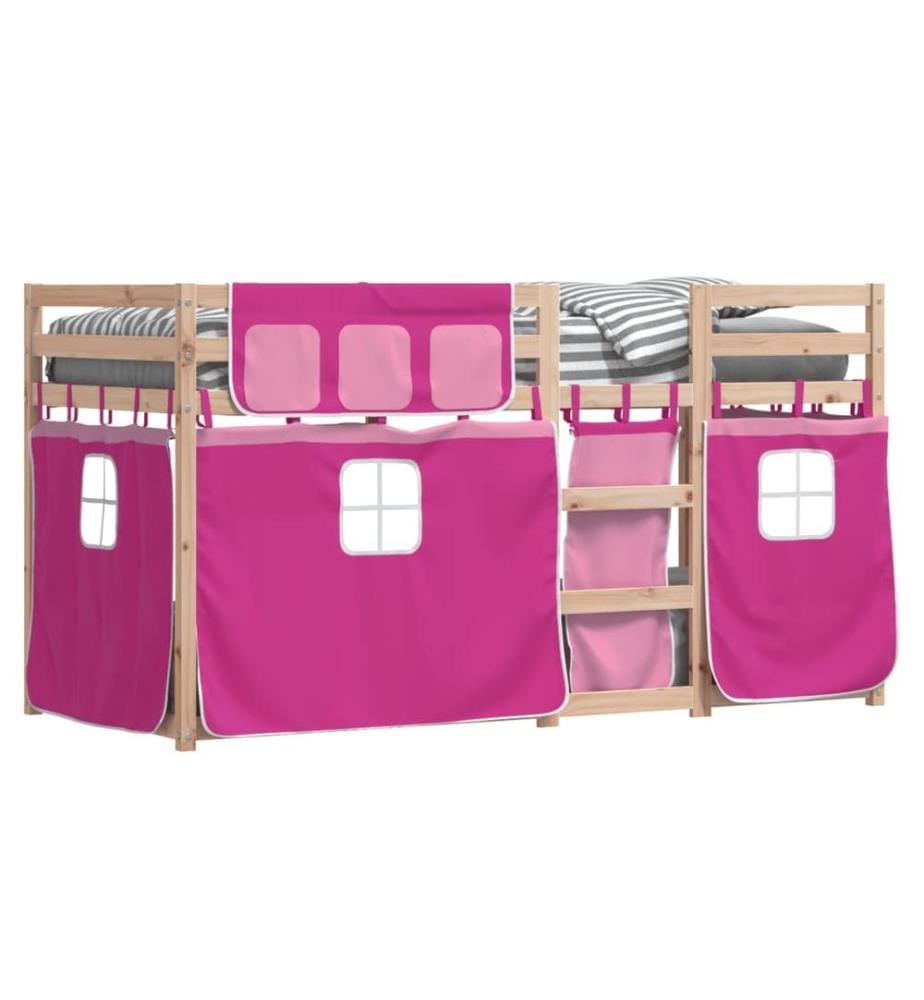 Lit superposé sans matelas 90x190 cm bois de pin massif