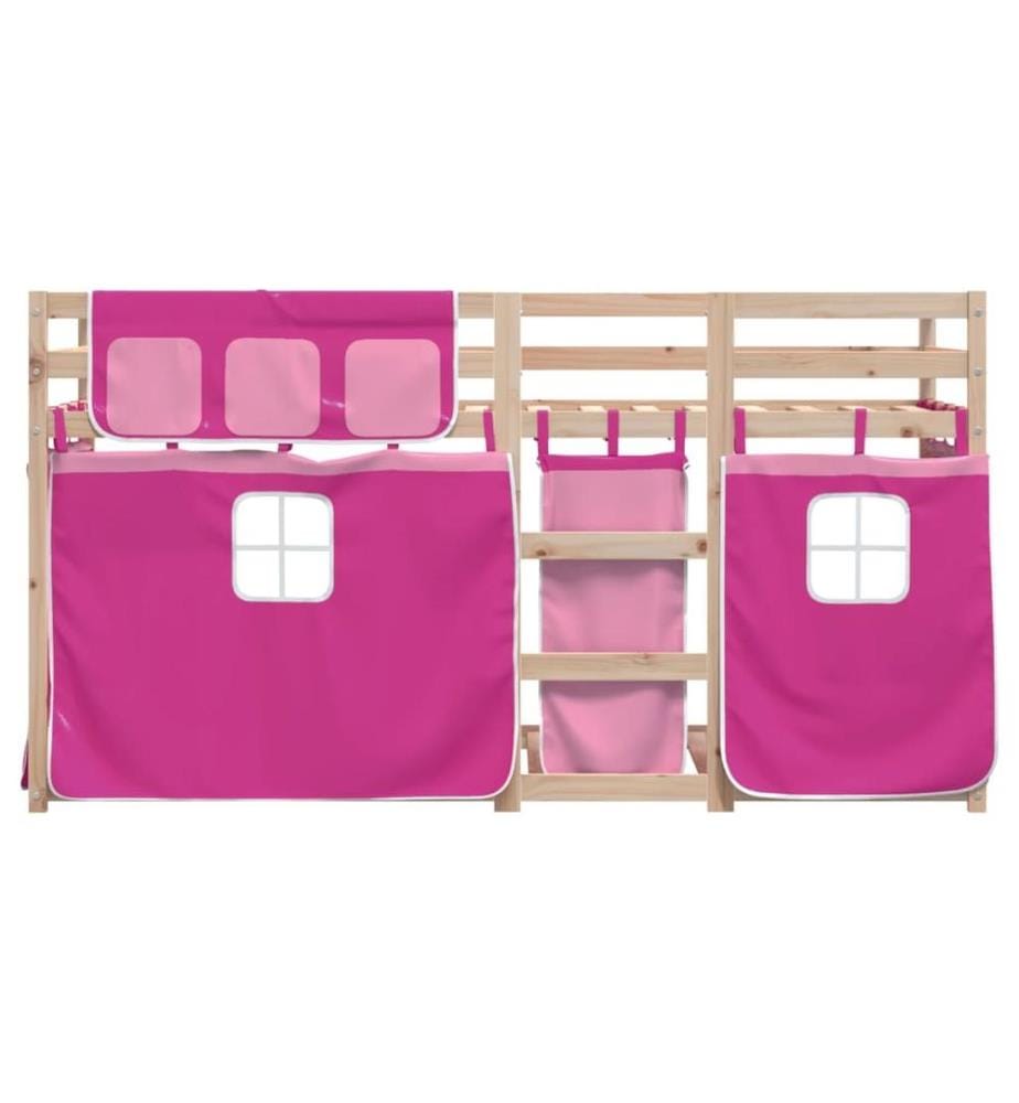 Lit superposé sans matelas 90x190 cm bois de pin massif