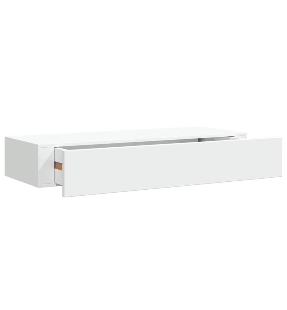 Wandregale mit Schubladen 2 Stk. Weiss 60x23,5x10 cm MDF