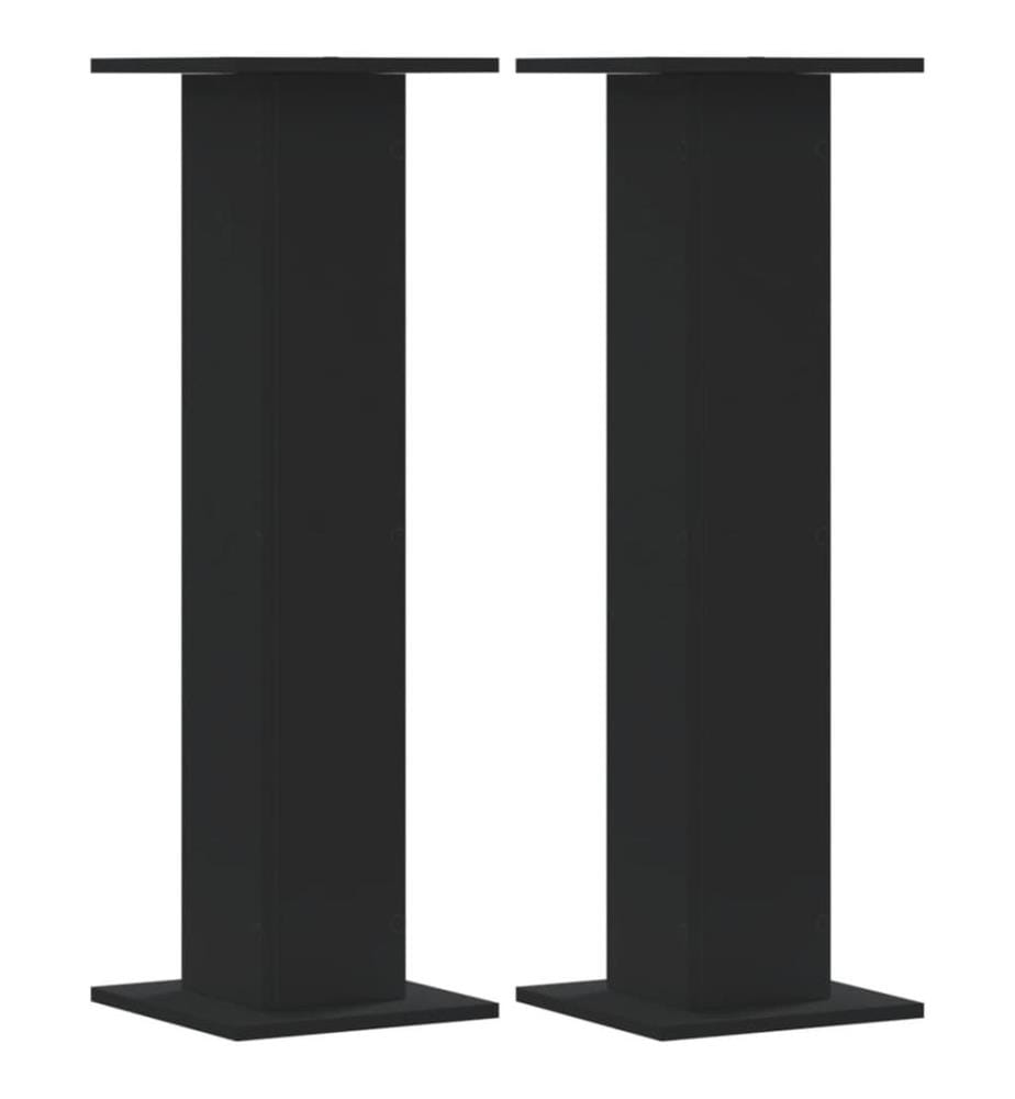 Pflanzenständer 2 Stk. Schwarz 30x30x95 cm Holzwerkstoff