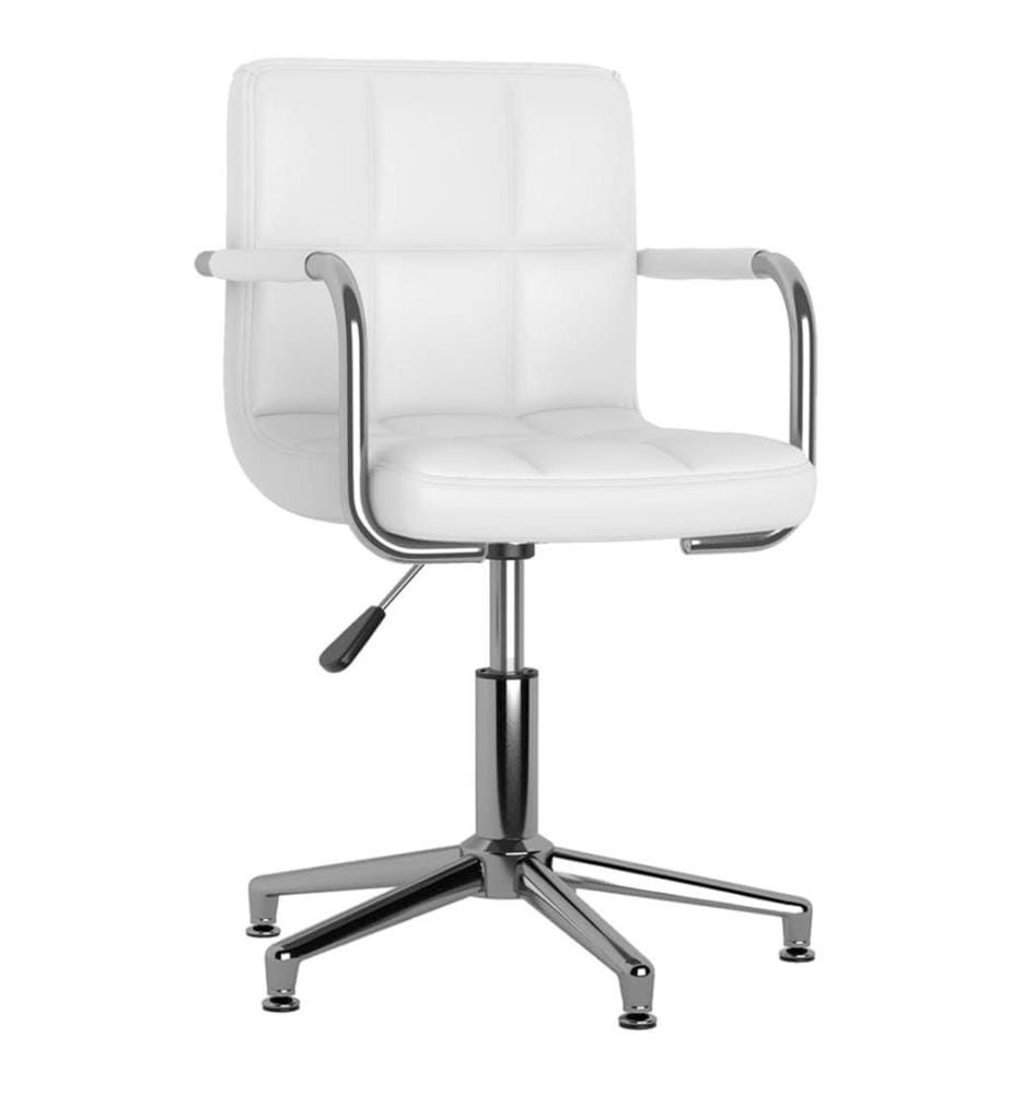 Esszimmerstühle 2 Stk. Drehbar Weiss Kunstleder