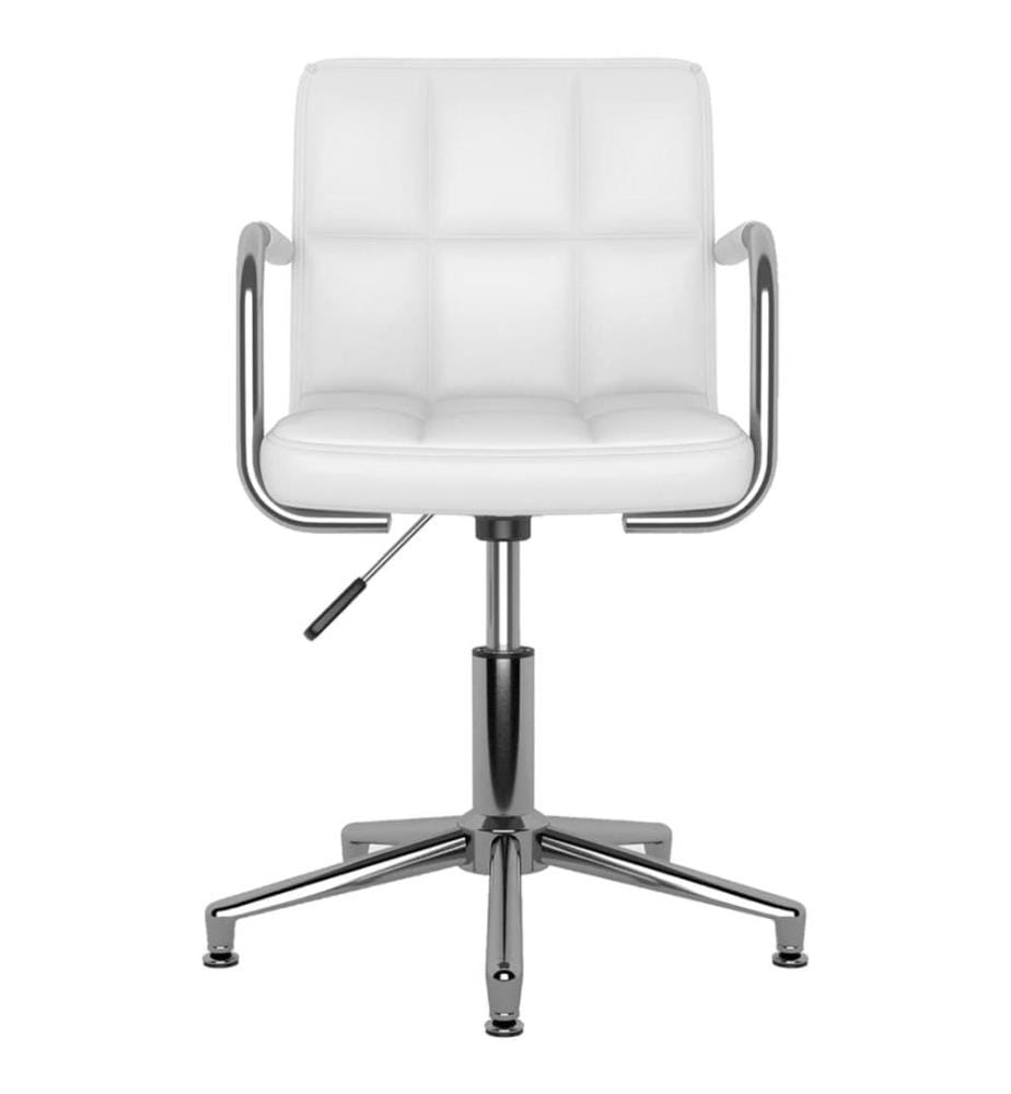 Esszimmerstühle 2 Stk. Drehbar Weiss Kunstleder
