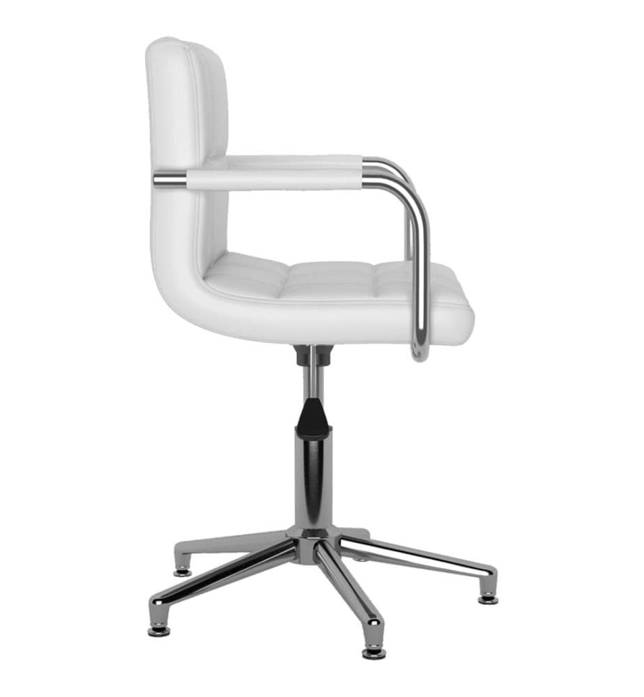 Esszimmerstühle 2 Stk. Drehbar Weiss Kunstleder
