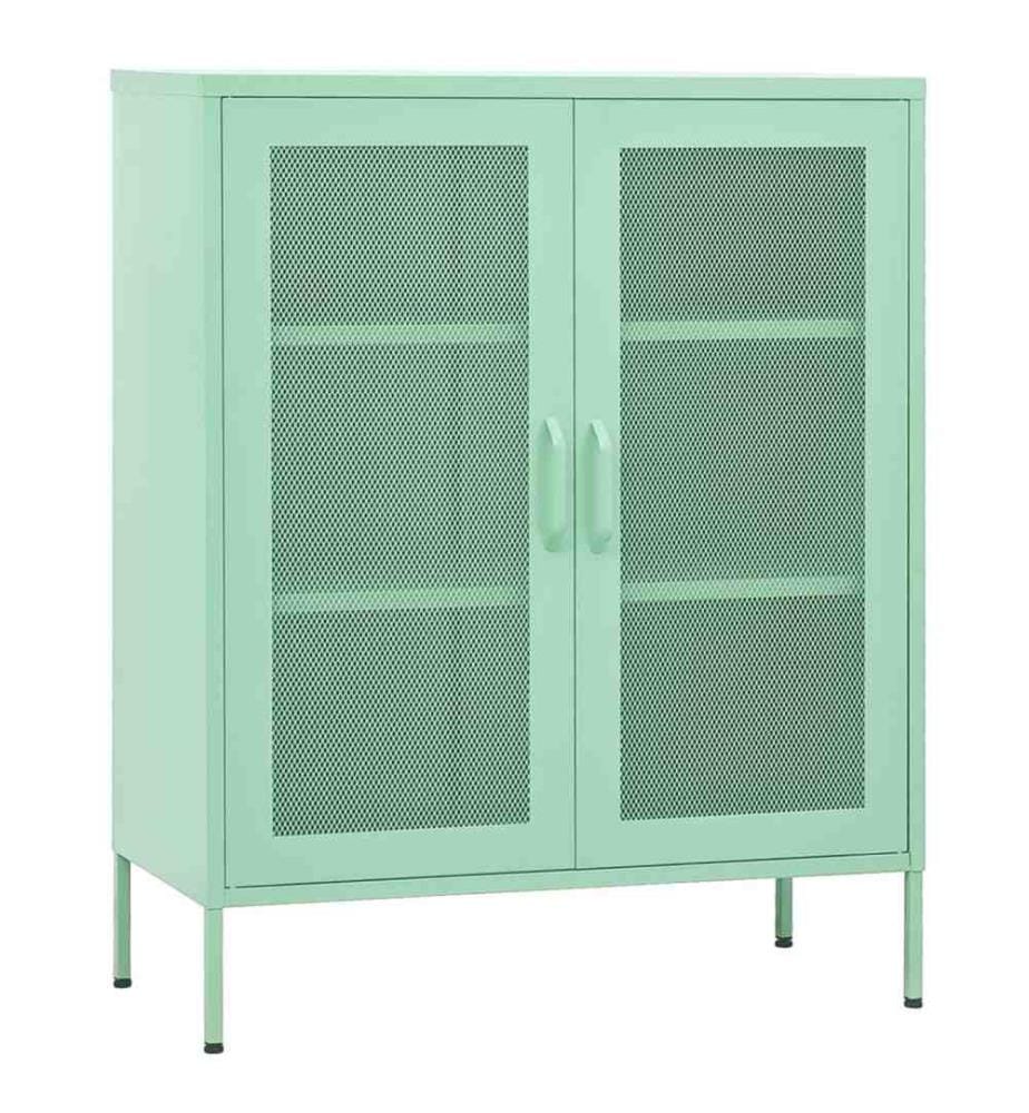 Armoire de rangement Vert menthe 80x35x101,5 cm Acier