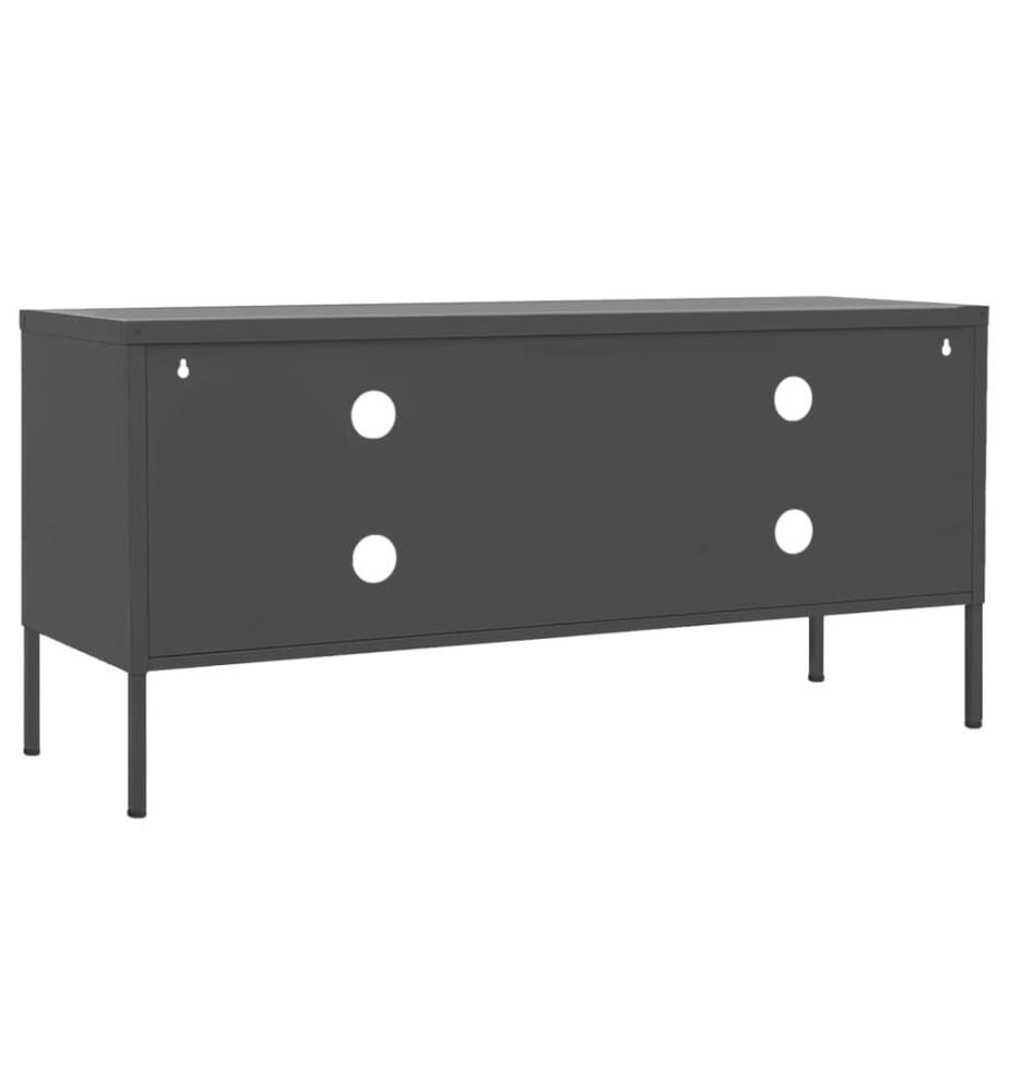 Meuble TV Anthracite 105x35x50 cm Acier