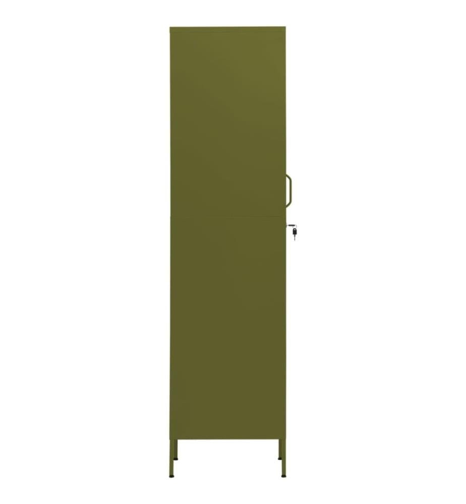 Armoire à casiers Vert olive 35x46x180 cm Acier