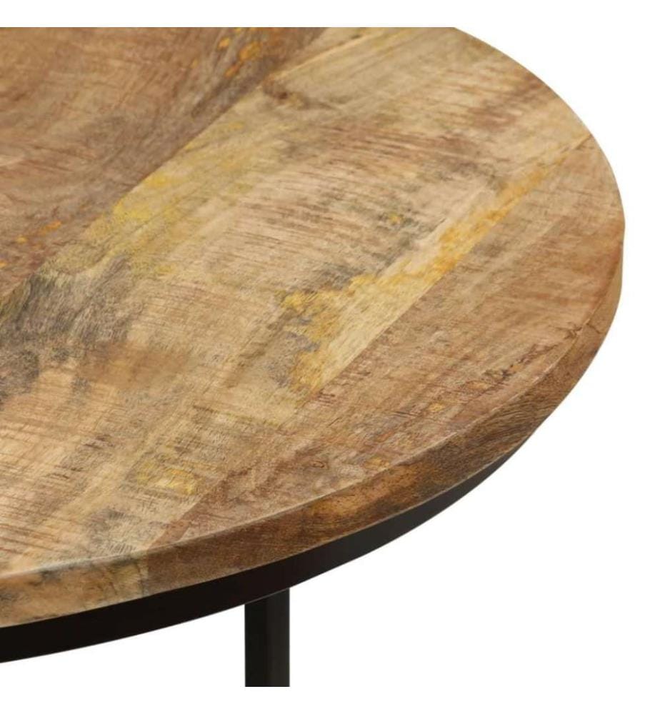 Satztische 2 Stk. Rohes Mangoholz