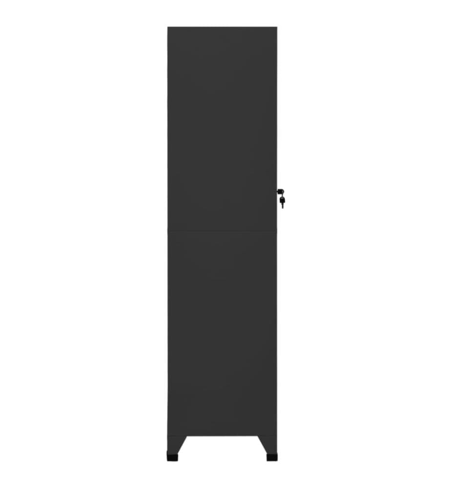 Armoire à casiers Anthracite 38x45x180 cm Acier