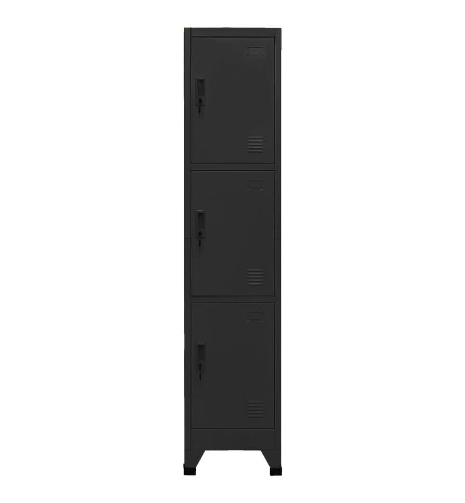 Armoire à casiers Noir 38x45x180 cm Acier