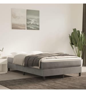 Matelas de lit à ressorts ensachés Gris clair 120x200x20 cm