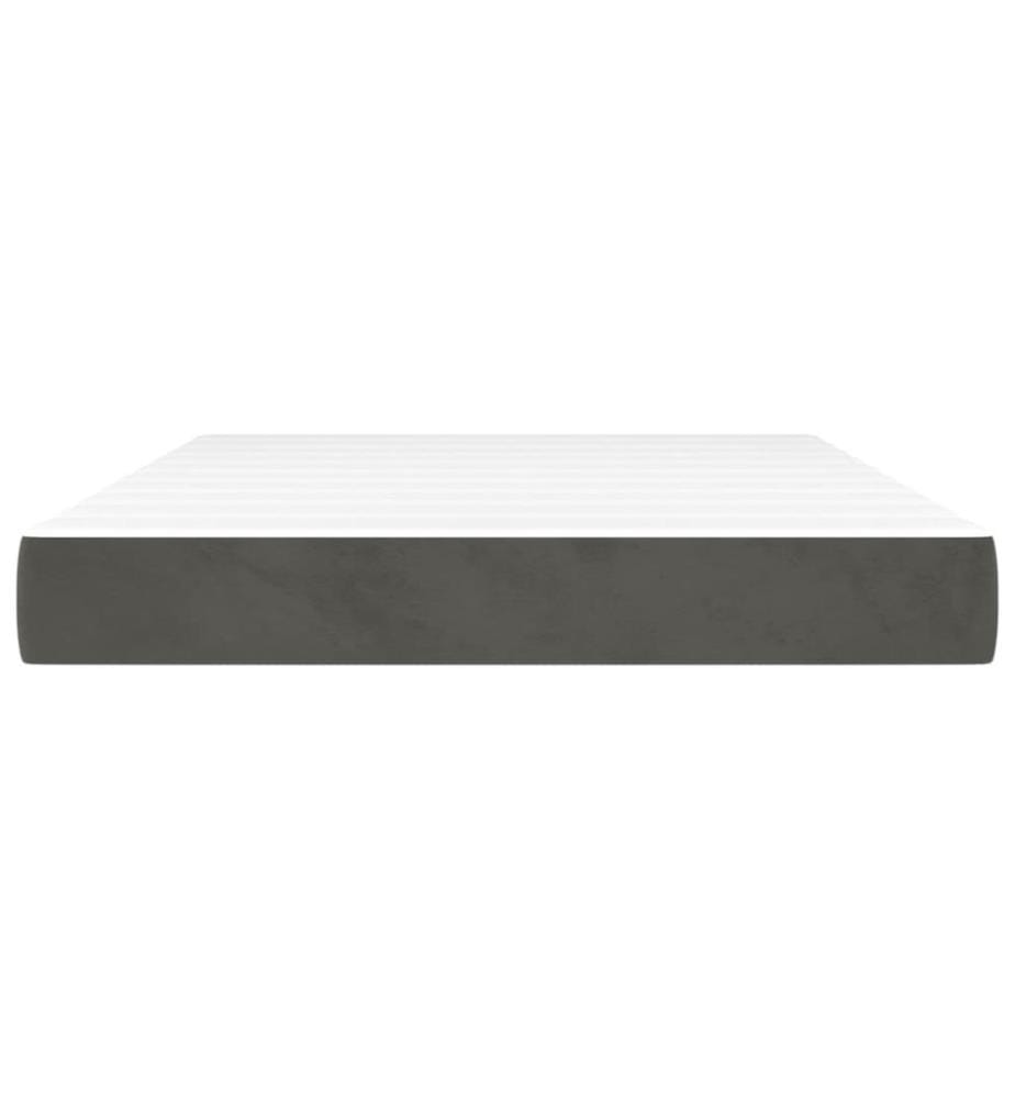 Matelas de lit à ressorts ensachés Gris foncé 140x190x20 cm