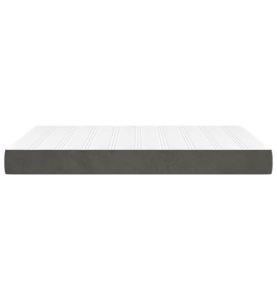 Matelas de lit à ressorts ensachés Gris foncé 140x190x20 cm