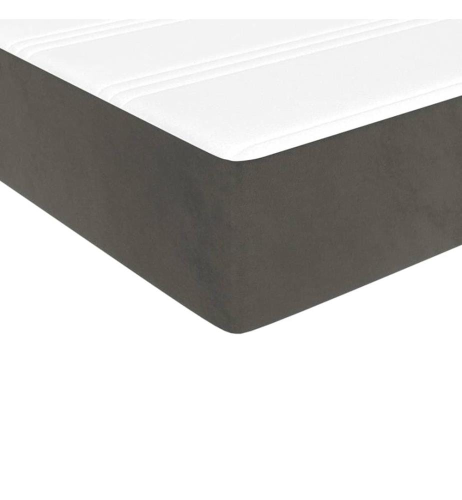 Matelas de lit à ressorts ensachés Gris foncé 140x190x20 cm